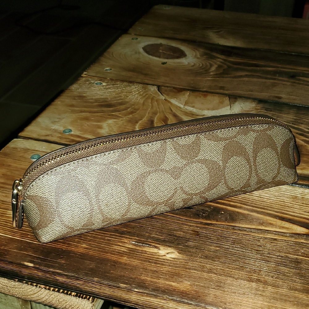 Coach Patterned Pencil Case